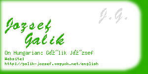 jozsef galik business card